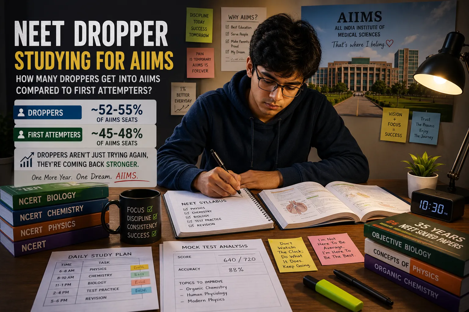 How Many NEET Droppers Get Into AIIMS vs First Attempters